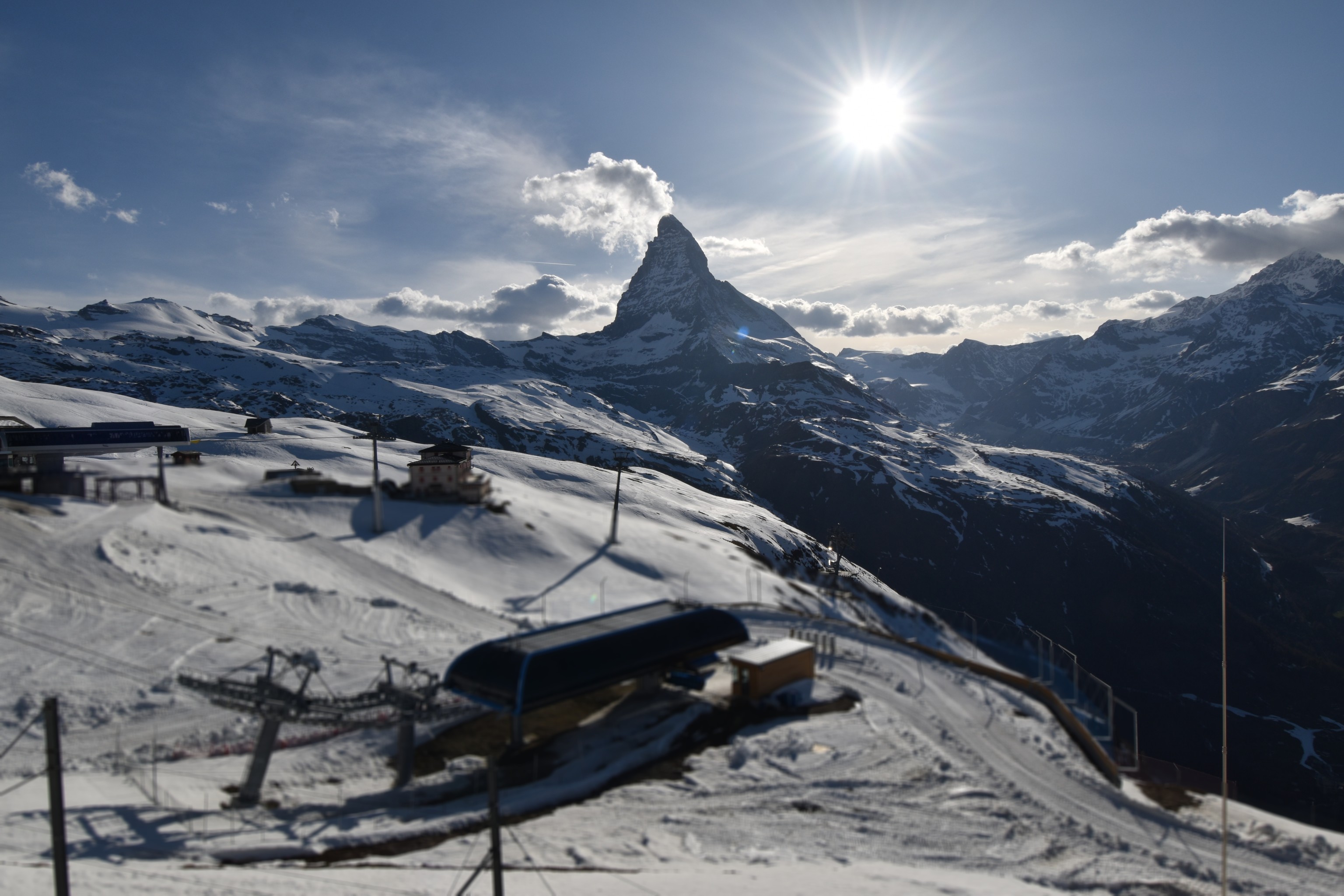 Archiv Foto Webcam Riffelberg Panorama Zermatt