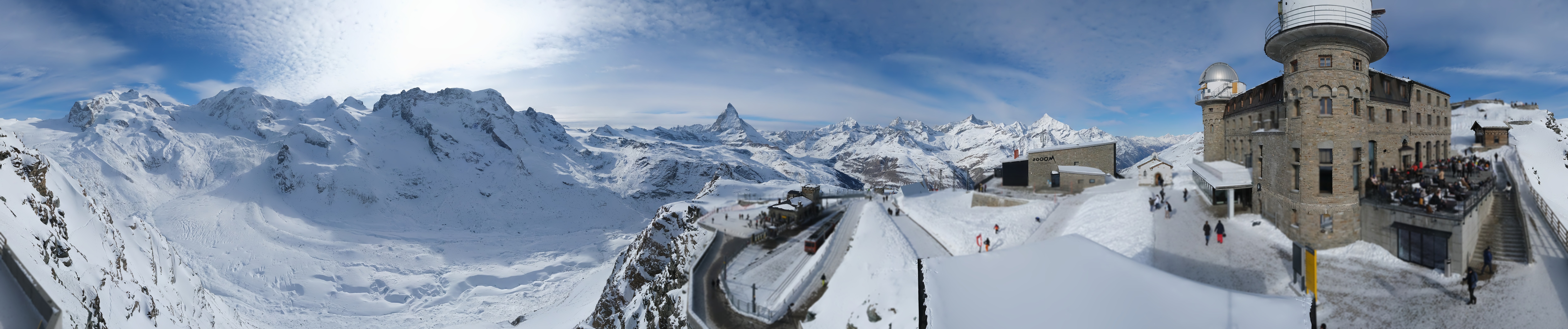 Archived image Webcam Gornergrat Kulm Zermatt