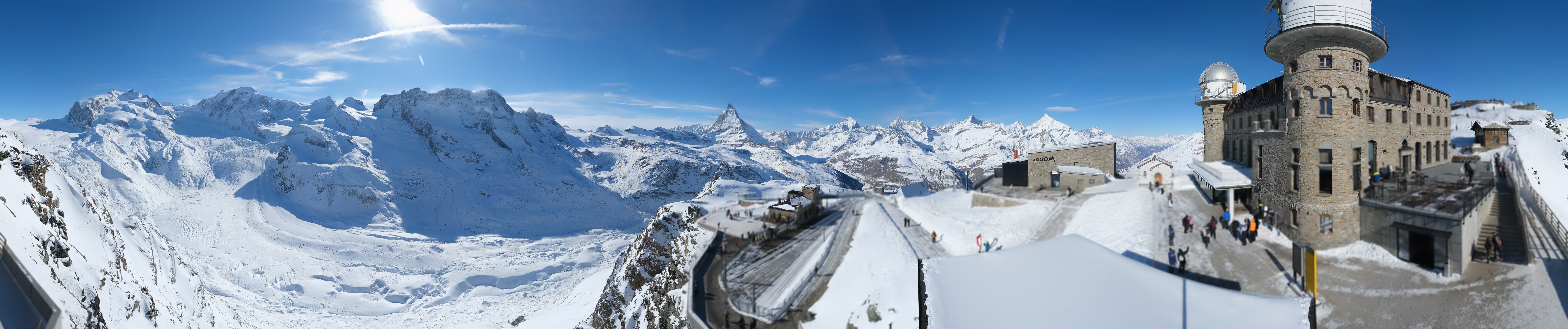 Archived image Webcam Gornergrat Kulm Zermatt