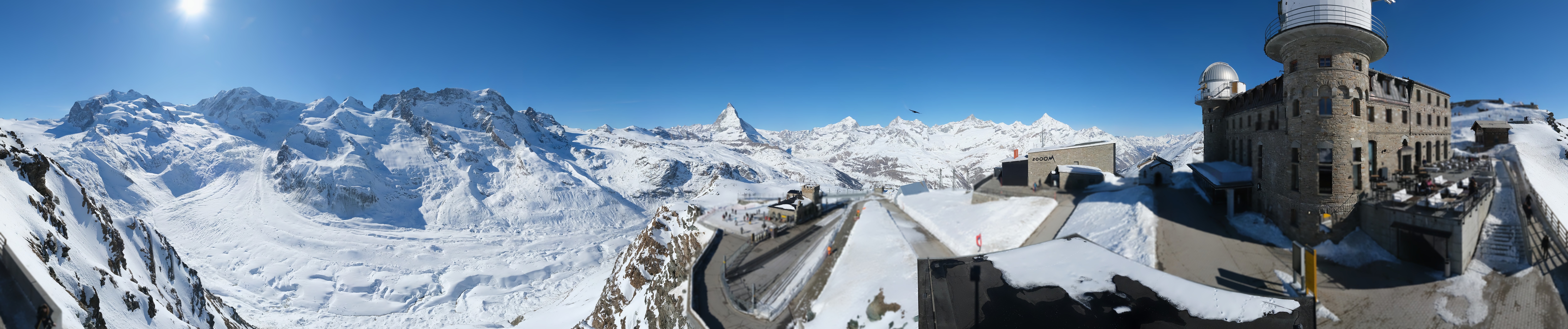 Archived image Webcam Gornergrat Kulm Zermatt
