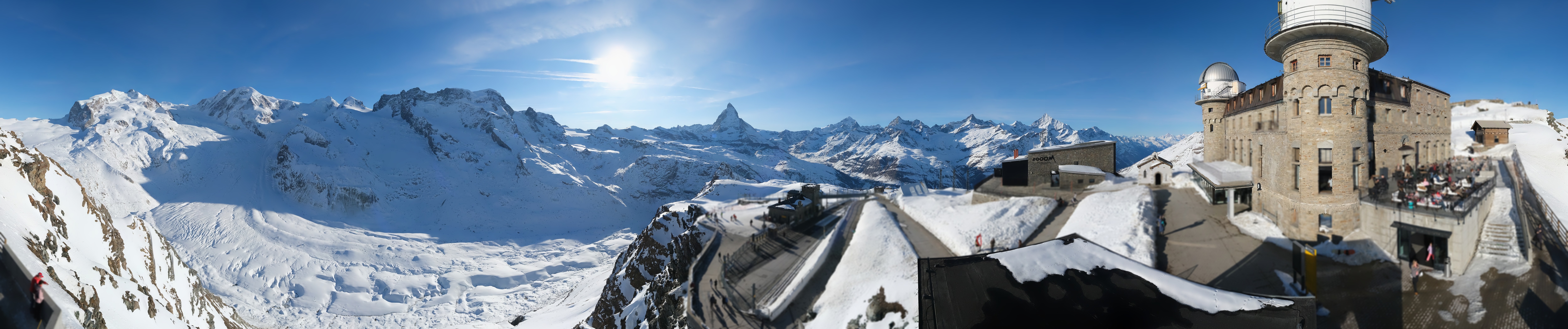 Archived image Webcam Gornergrat Kulm Zermatt