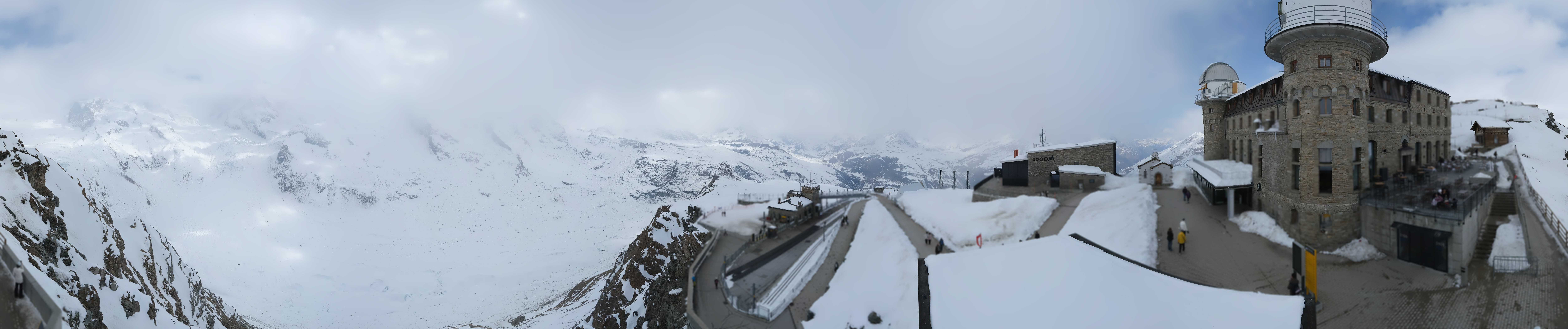 Archived image Webcam Gornergrat Kulm Zermatt