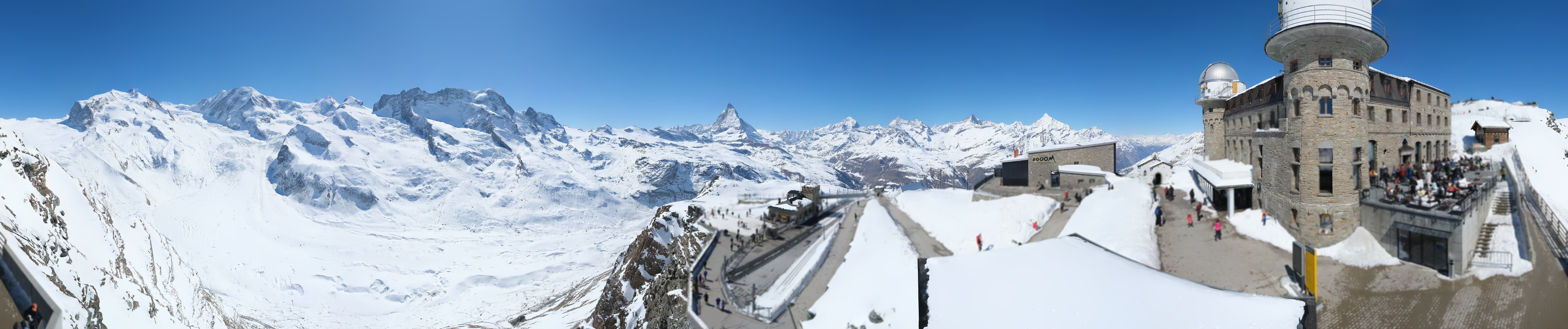 Archived image Webcam Gornergrat Kulm Zermatt