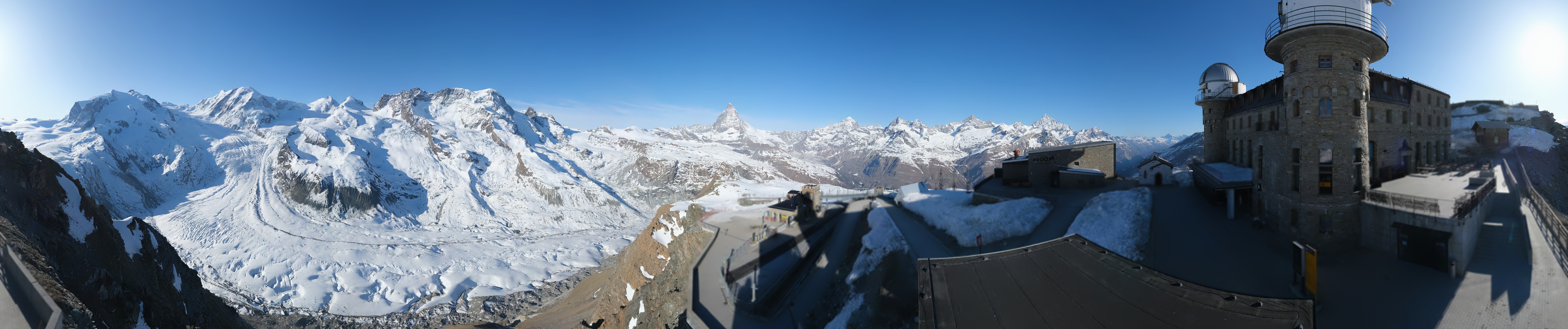 Archived image Webcam Gornergrat Kulm Zermatt