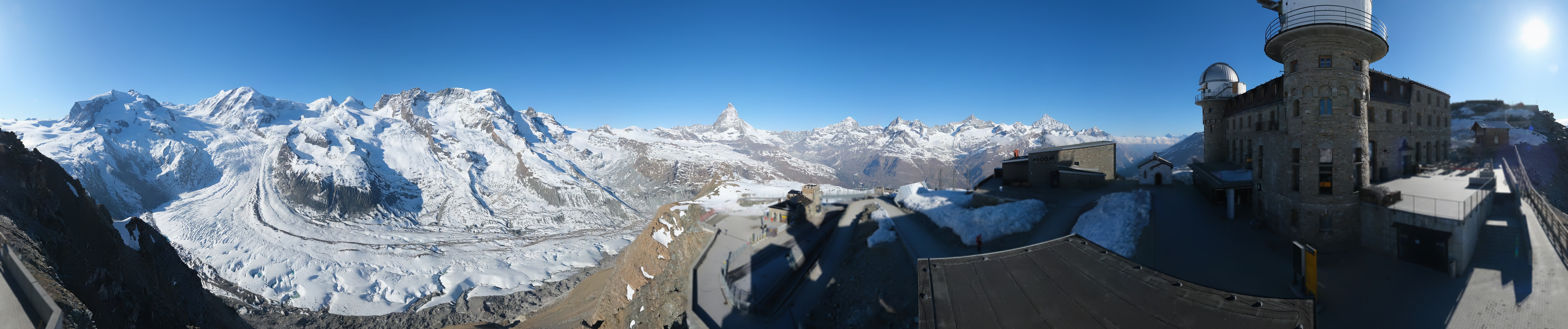 Archived image Webcam Gornergrat Kulm Zermatt