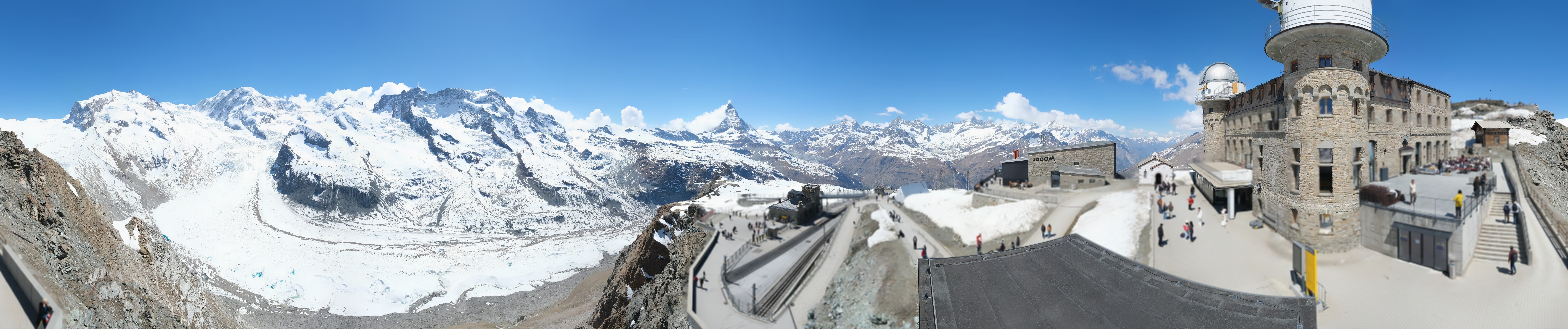Archived image Webcam Gornergrat Kulm Zermatt