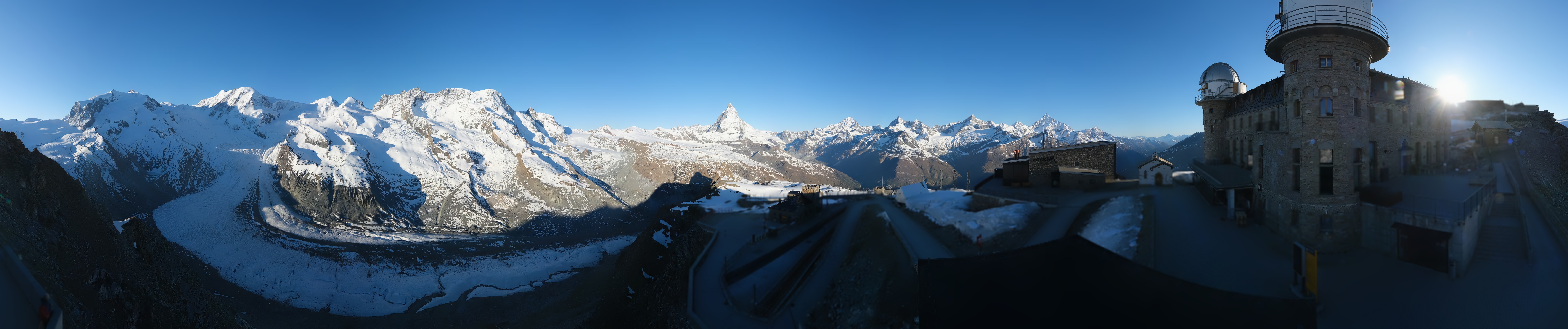 Archived image Webcam Gornergrat Kulm Zermatt