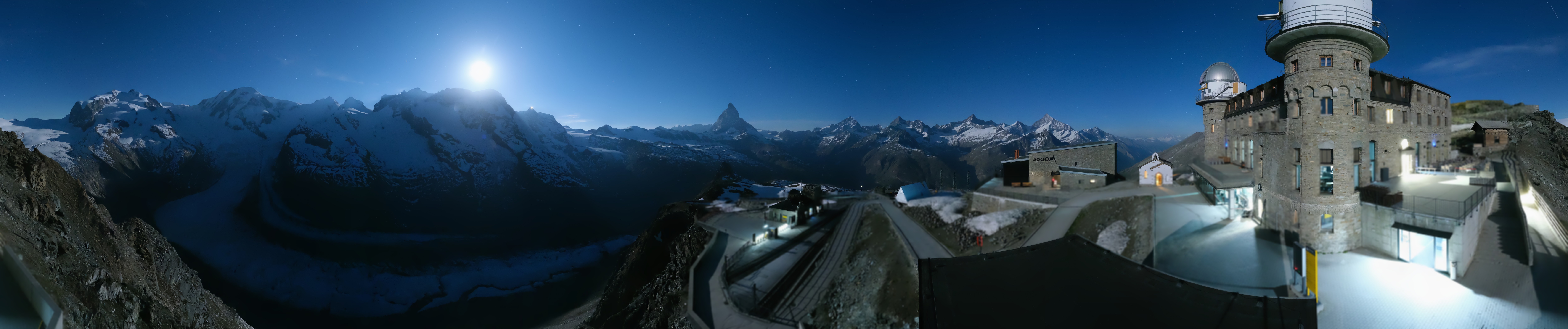 Archived image Webcam Gornergrat Kulm Zermatt