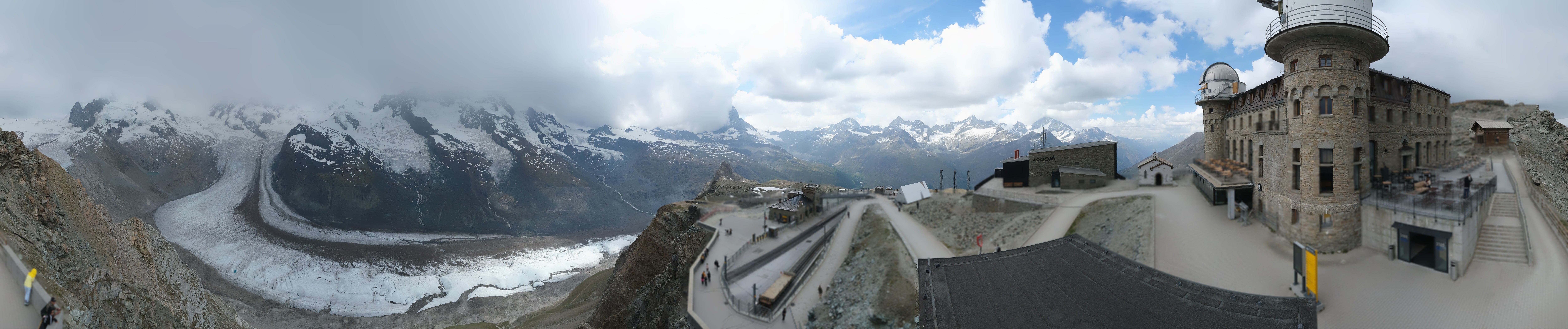Archived image Webcam Gornergrat Kulm Zermatt