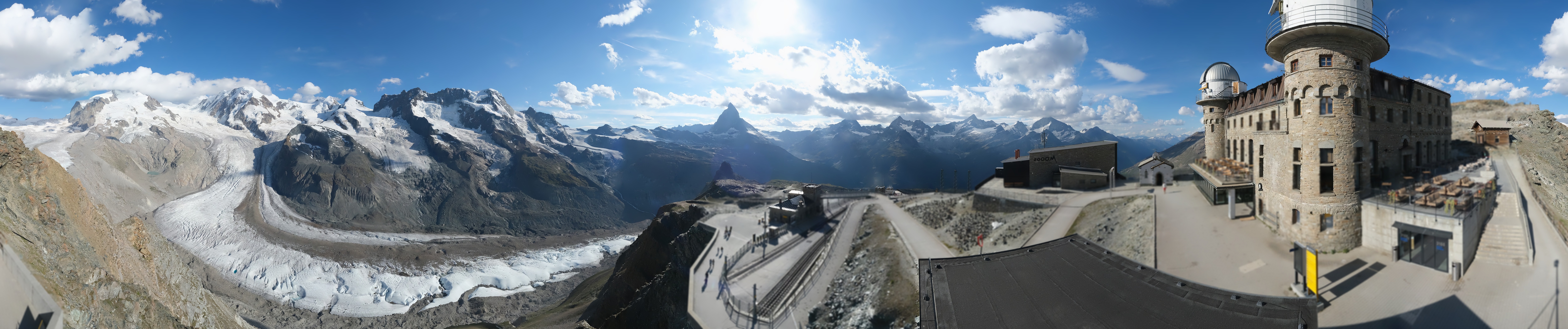 Archived image Webcam Gornergrat Kulm Zermatt