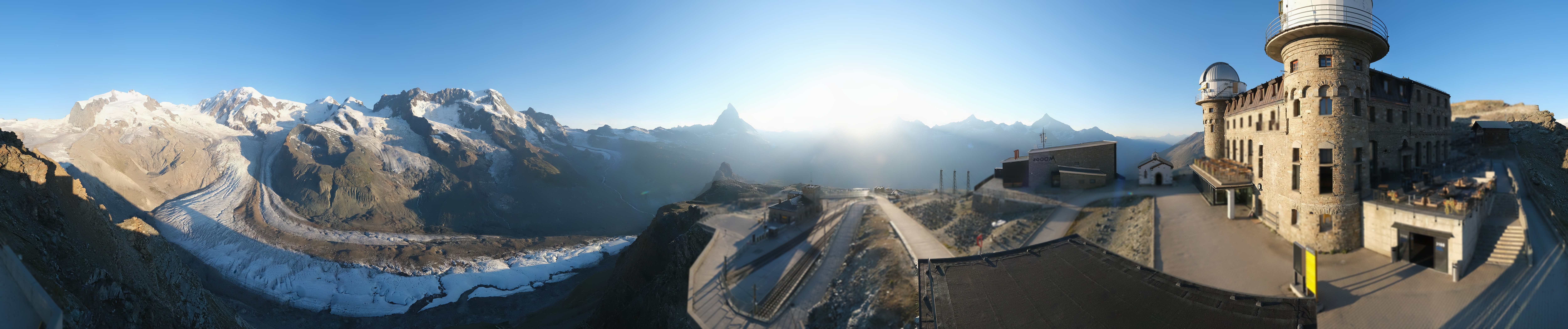 Archived image Webcam Gornergrat Kulm Zermatt