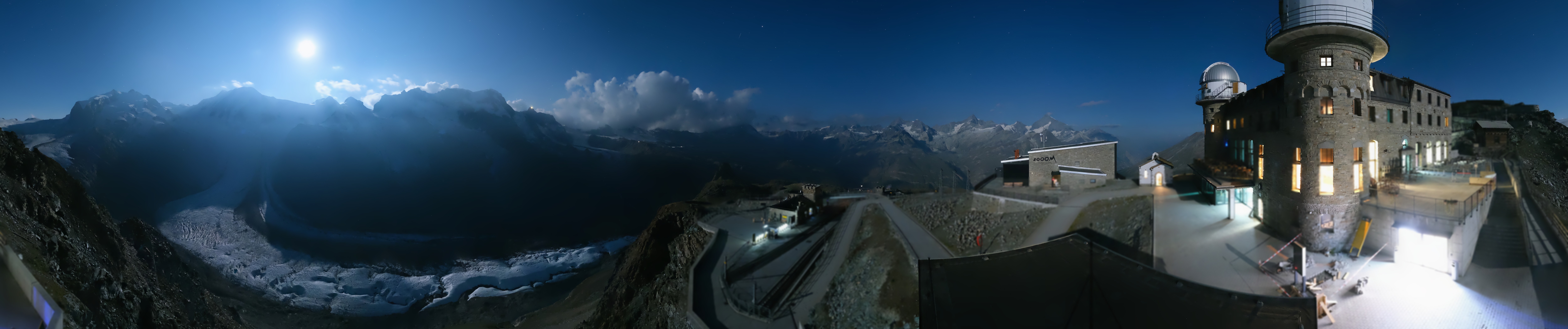 Archived image Webcam Gornergrat Kulm Zermatt