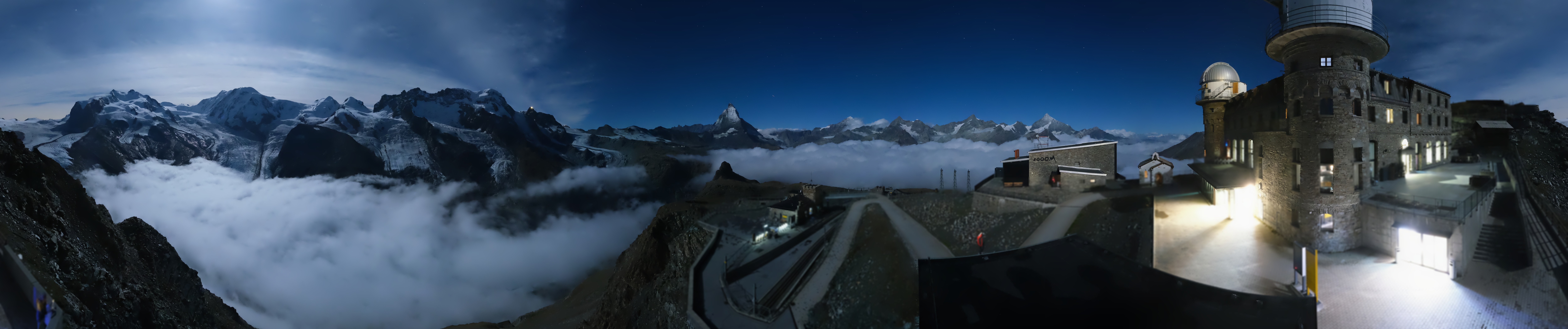 Archived image Webcam Gornergrat Kulm Zermatt