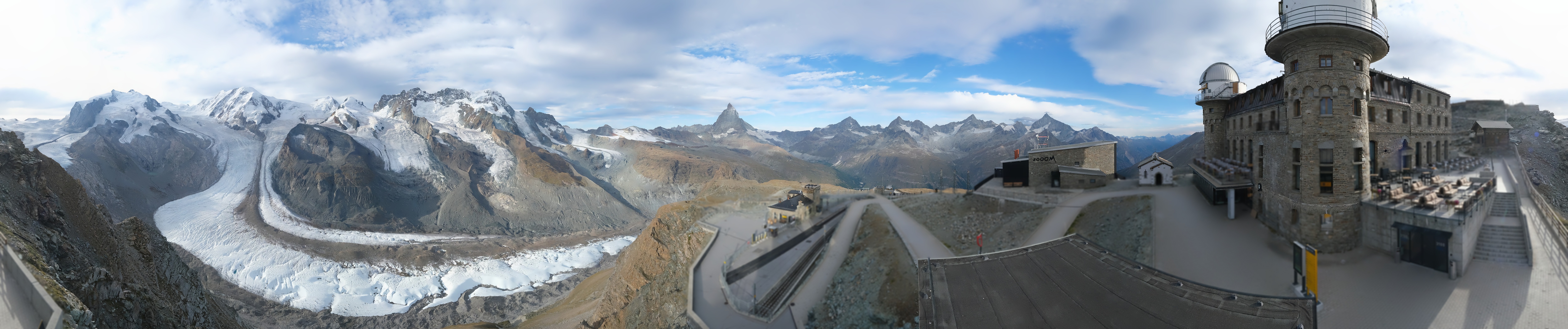 Archived image Webcam Gornergrat Kulm Zermatt