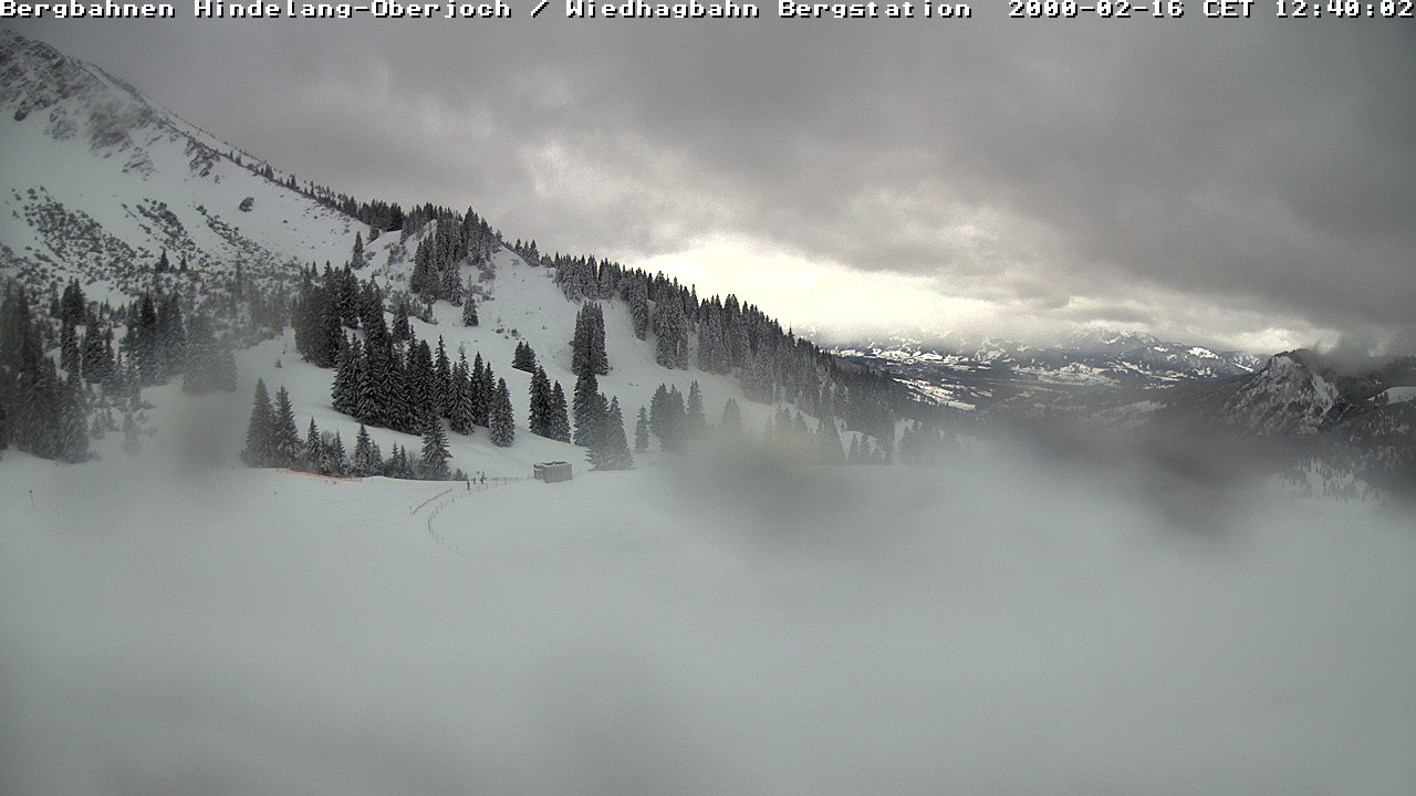 Archiv Foto Webcam Bad Hindelang - Bergstation Wiedhag Alpe