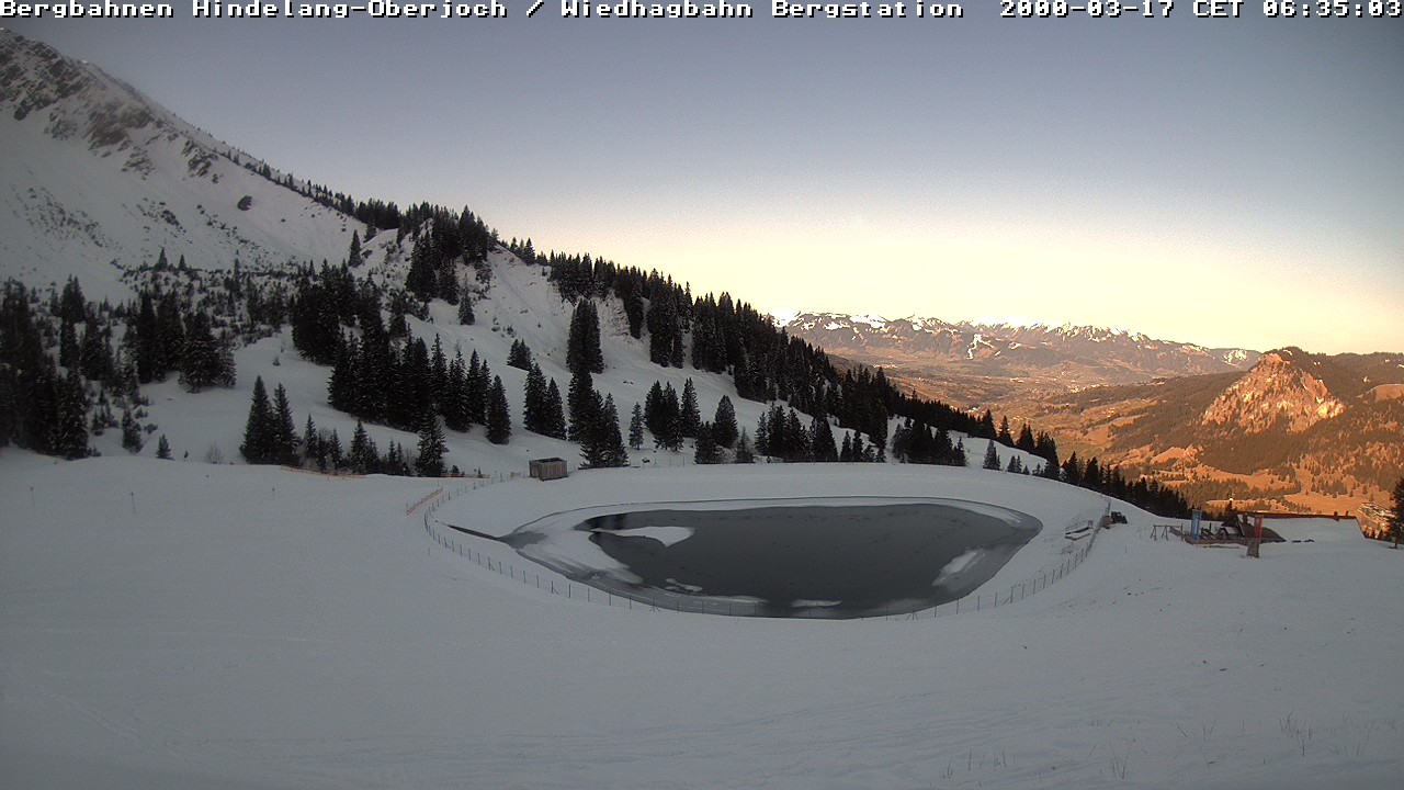 Archiv Foto Webcam Bad Hindelang - Bergstation Wiedhag Alpe