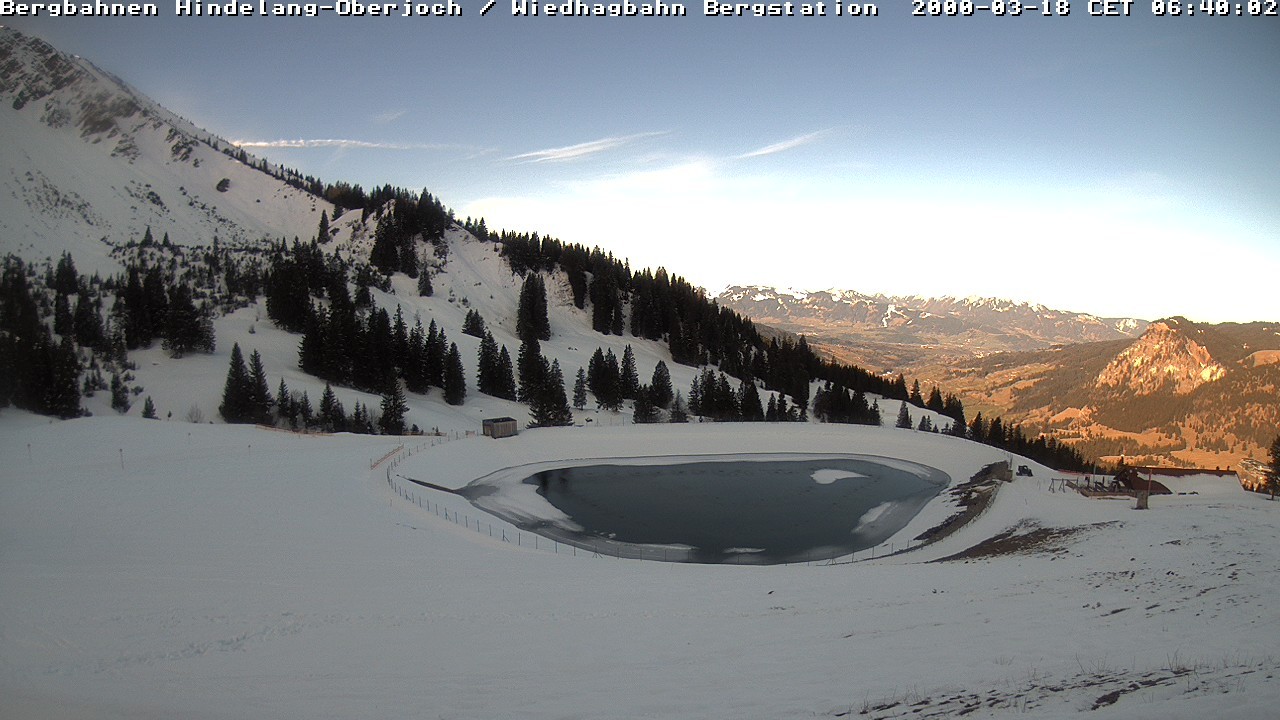 Archiv Foto Webcam Bad Hindelang - Bergstation Wiedhag Alpe