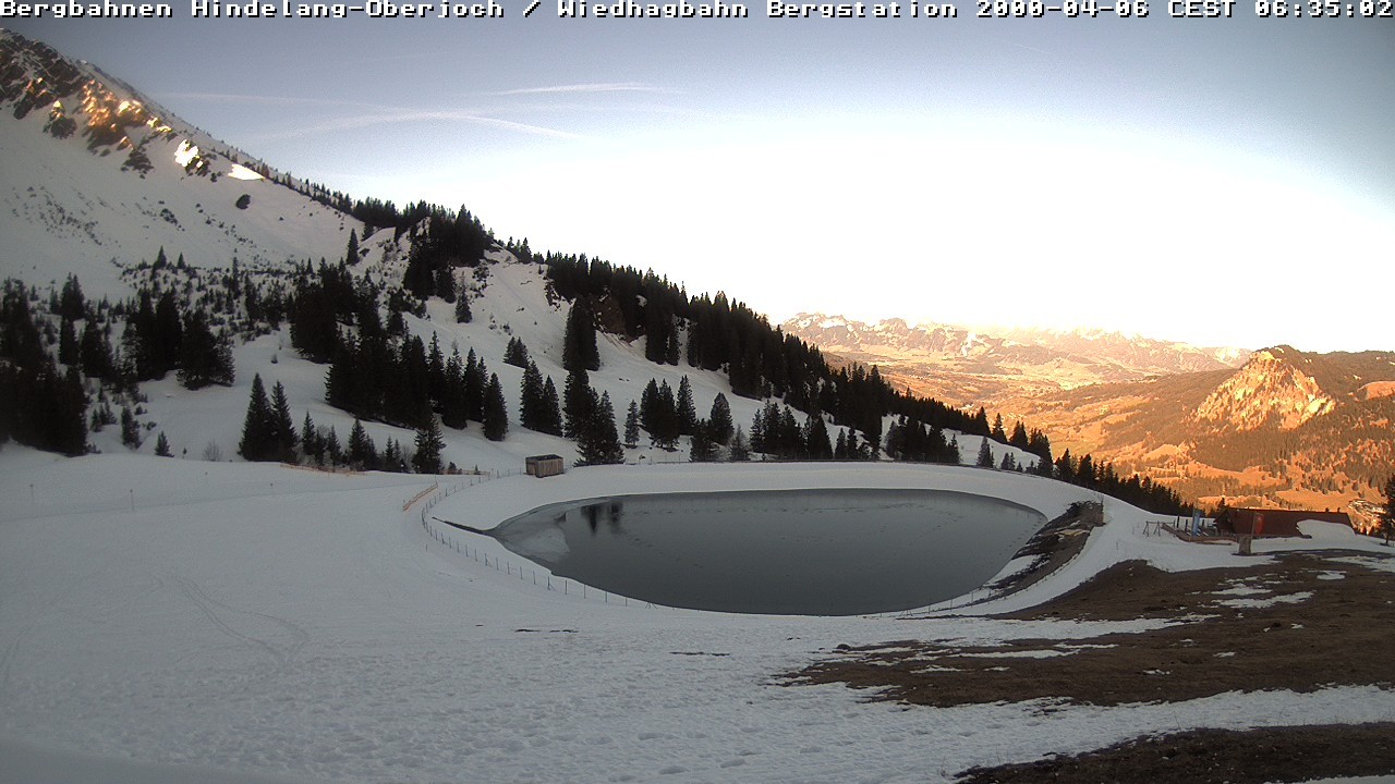 Archiv Foto Webcam Bad Hindelang - Bergstation Wiedhag Alpe