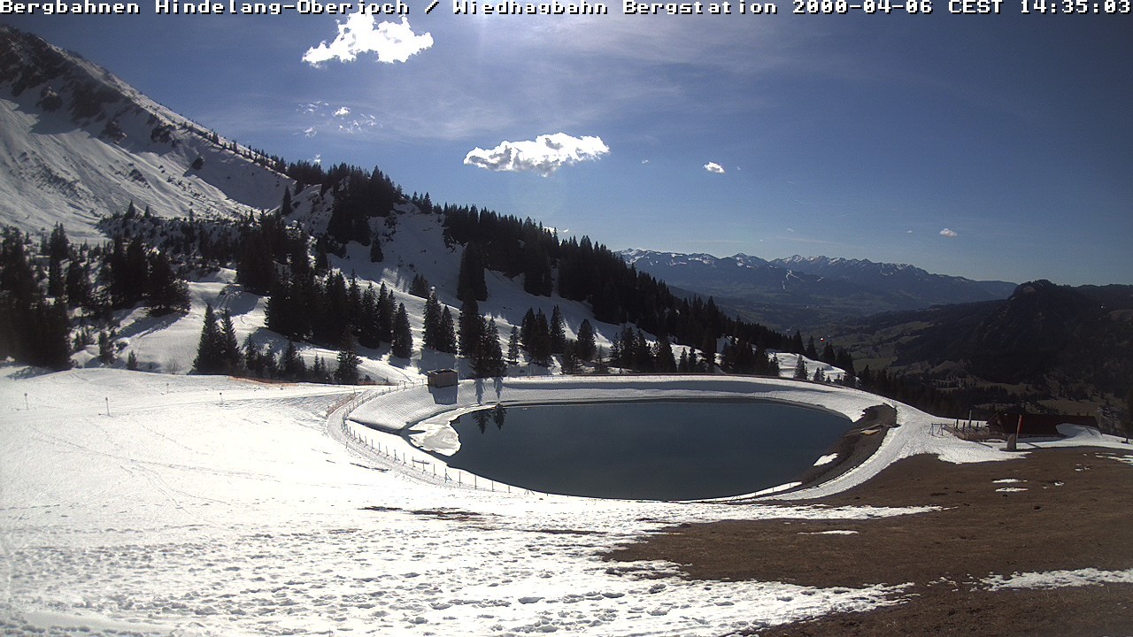 Archiv Foto Webcam Bad Hindelang - Bergstation Wiedhag Alpe