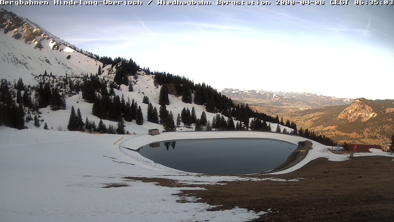 Archiv Foto Webcam Bad Hindelang - Bergstation Wiedhag Alpe