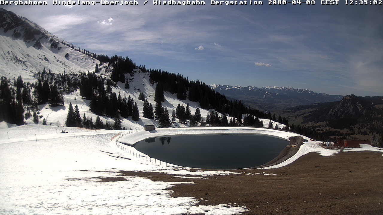 Archiv Foto Webcam Bad Hindelang - Bergstation Wiedhag Alpe