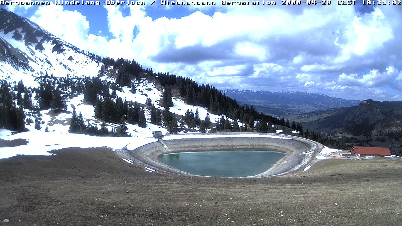 Archiv Foto Webcam Bad Hindelang - Bergstation Wiedhag Alpe