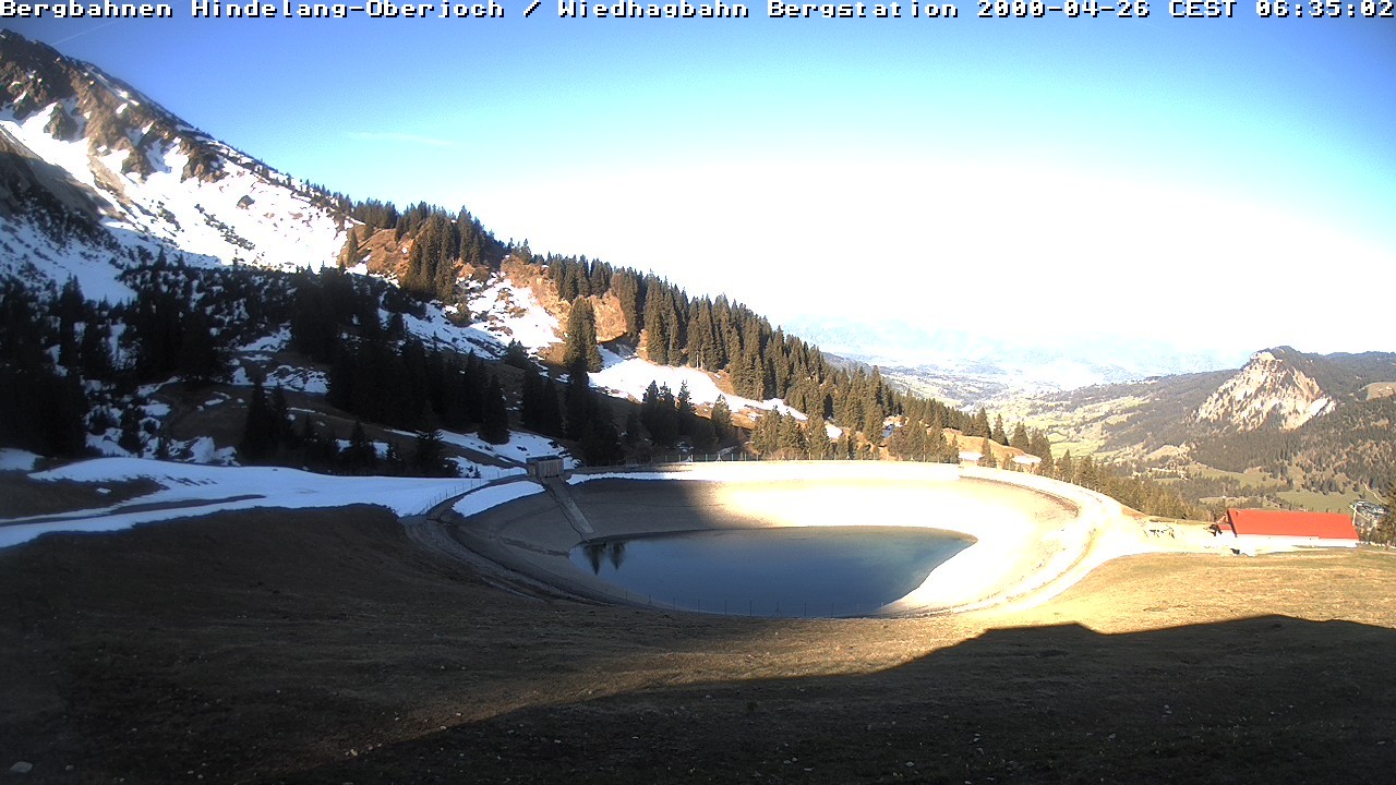 Archiv Foto Webcam Bad Hindelang - Bergstation Wiedhag Alpe