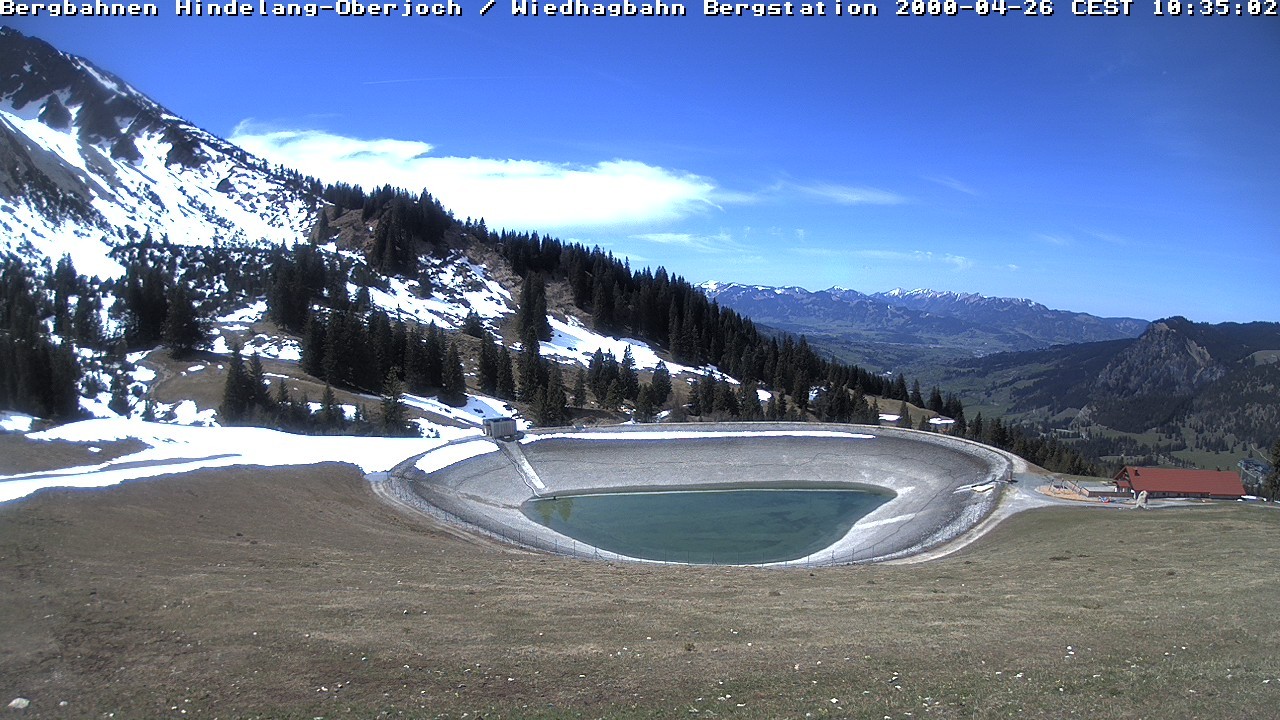 Archiv Foto Webcam Bad Hindelang - Bergstation Wiedhag Alpe