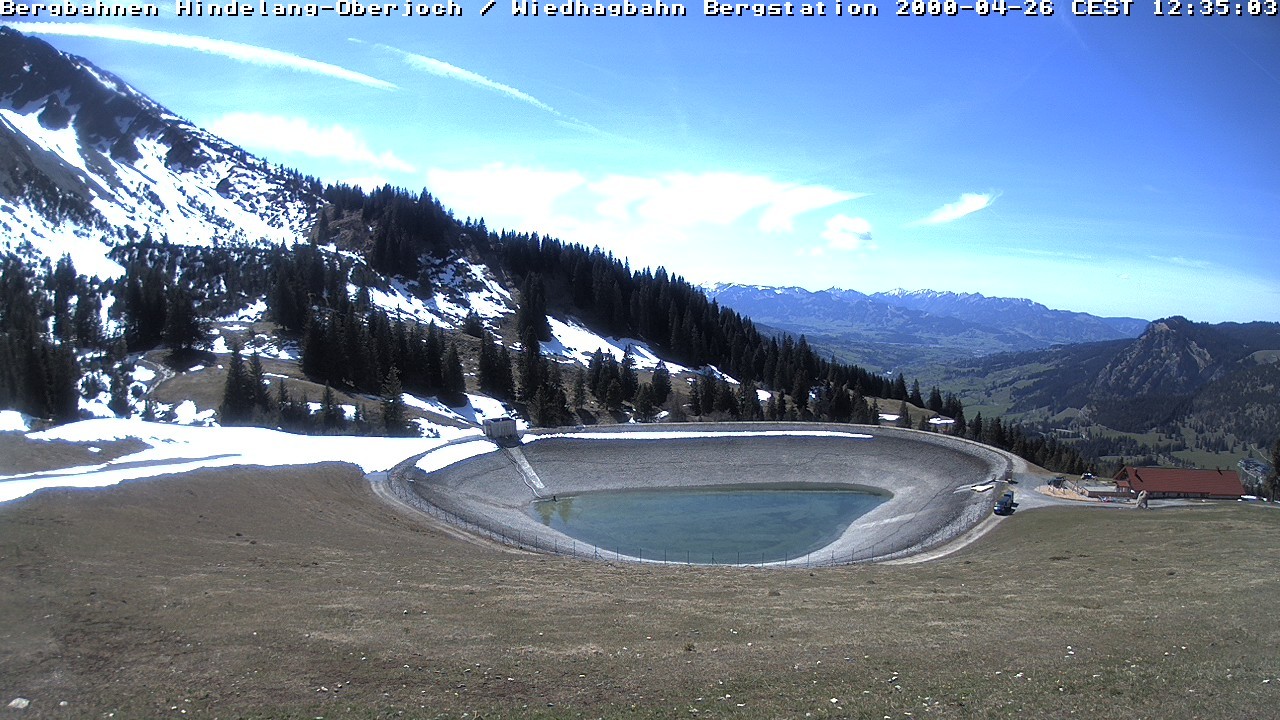 Archiv Foto Webcam Bad Hindelang - Bergstation Wiedhag Alpe