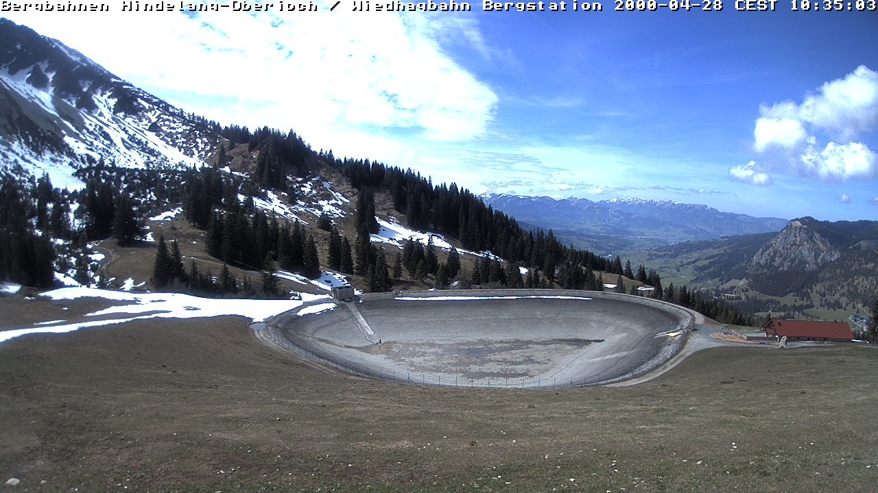 Archiv Foto Webcam Bad Hindelang - Bergstation Wiedhag Alpe