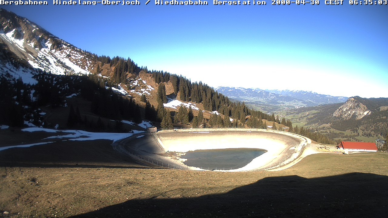 Archived image Webcam Bad Hindelang - Wiedhag Alp top station