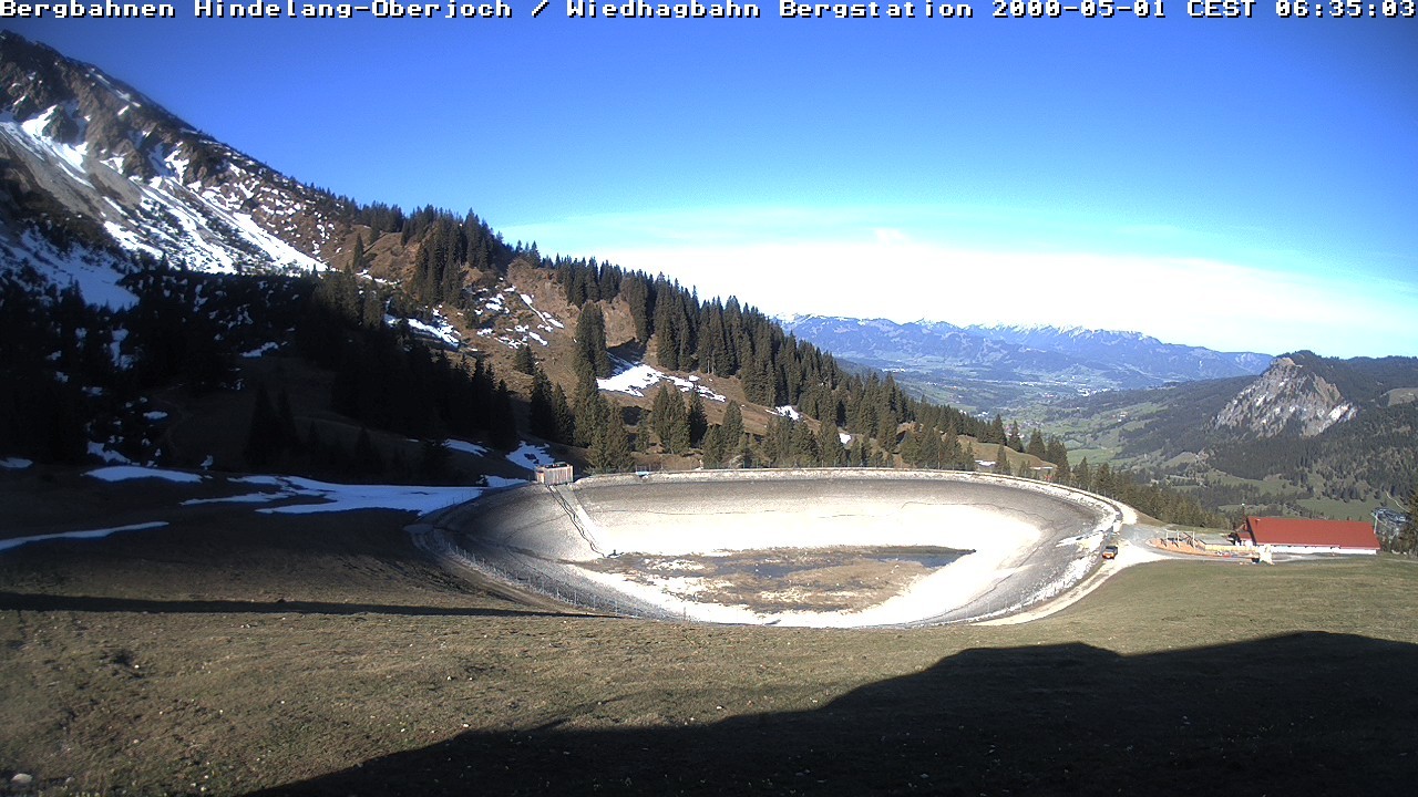 Archiv Foto Webcam Bad Hindelang - Bergstation Wiedhag Alpe
