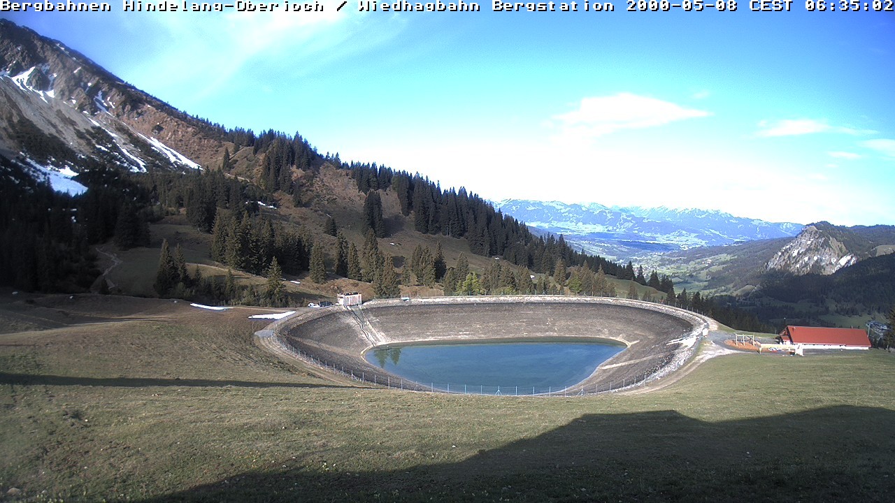 Archiv Foto Webcam Bad Hindelang - Bergstation Wiedhag Alpe