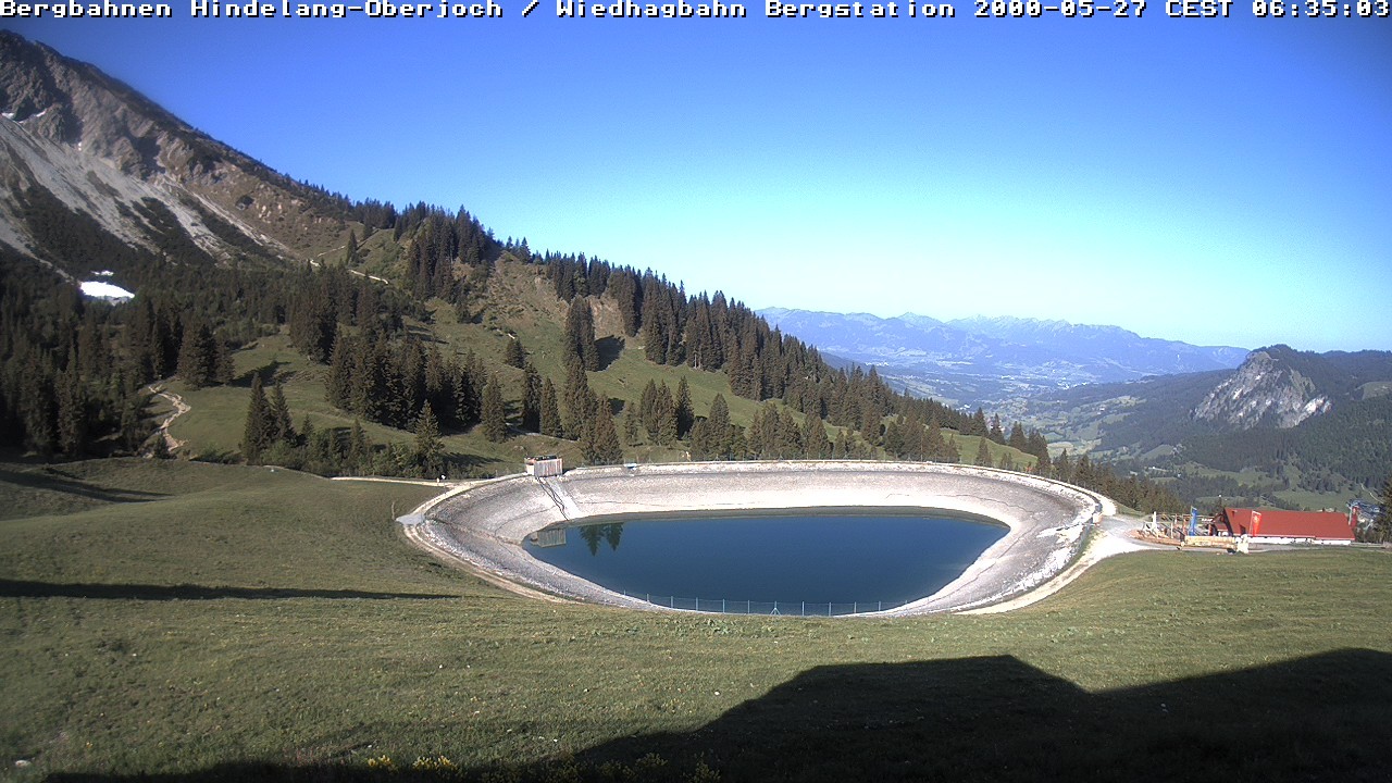 Archiv Foto Webcam Bad Hindelang - Bergstation Wiedhag Alpe