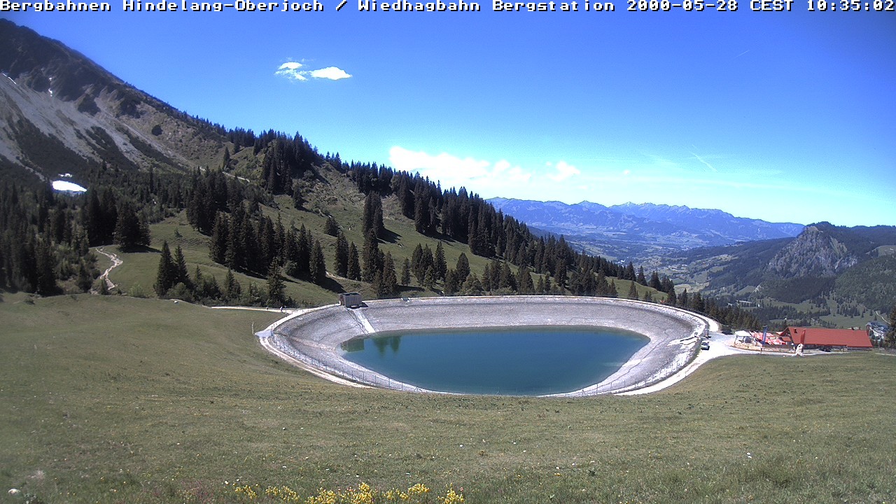 Archiv Foto Webcam Bad Hindelang - Bergstation Wiedhag Alpe