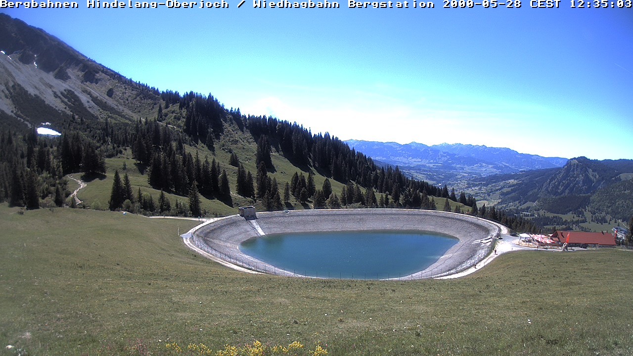 Archiv Foto Webcam Bad Hindelang - Bergstation Wiedhag Alpe