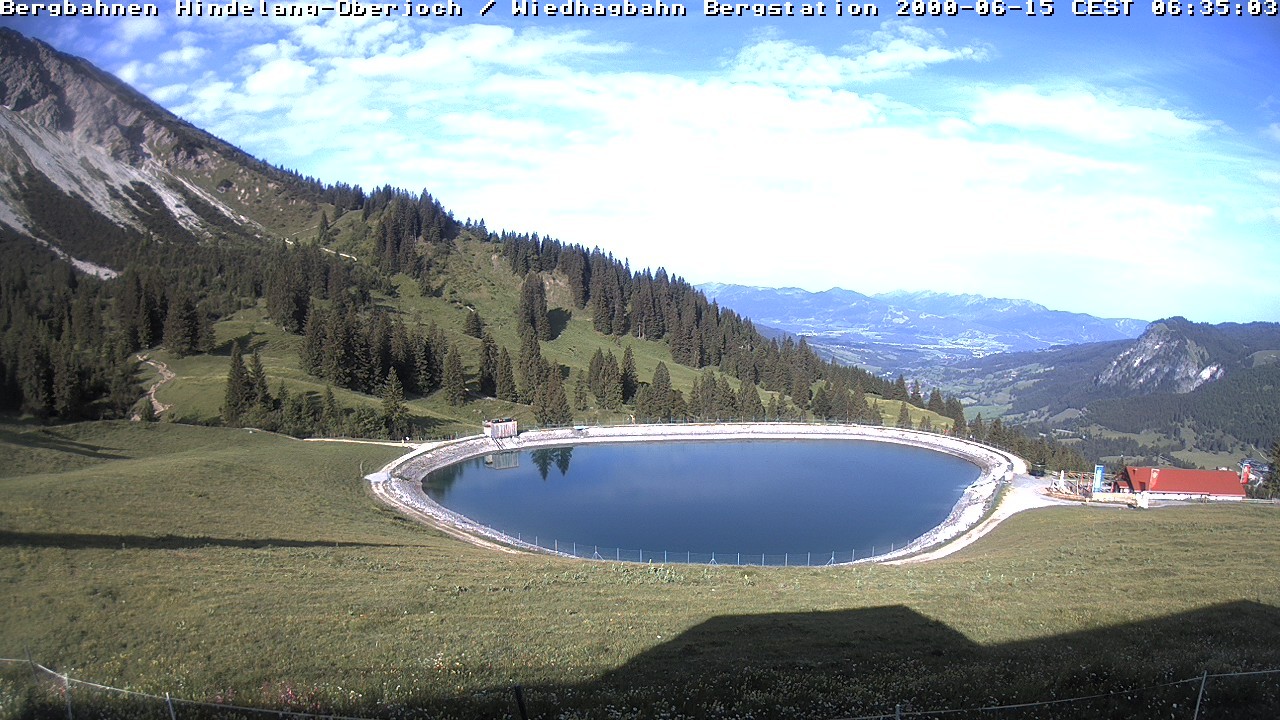 Archiv Foto Webcam Bad Hindelang - Bergstation Wiedhag Alpe