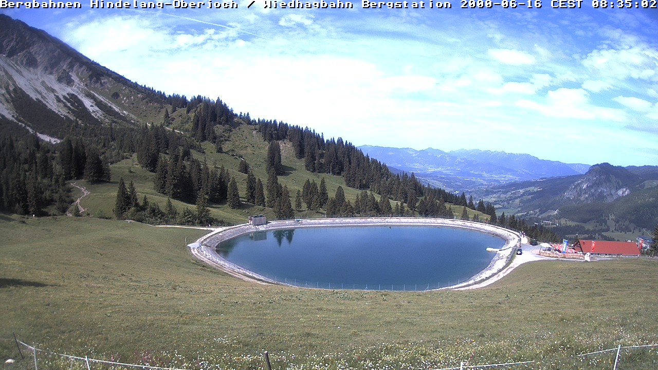 Archiv Foto Webcam Bad Hindelang - Bergstation Wiedhag Alpe