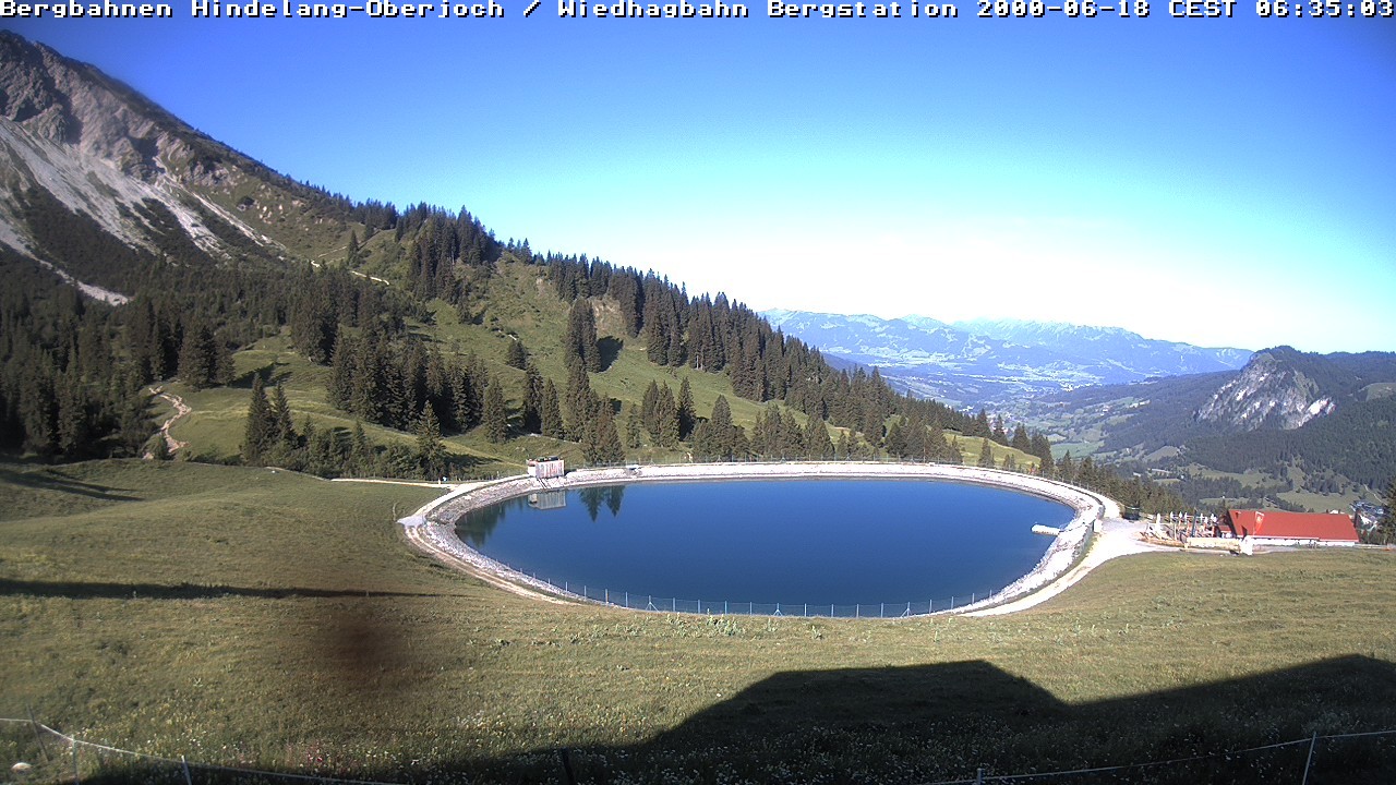 Archiv Foto Webcam Bad Hindelang - Bergstation Wiedhag Alpe