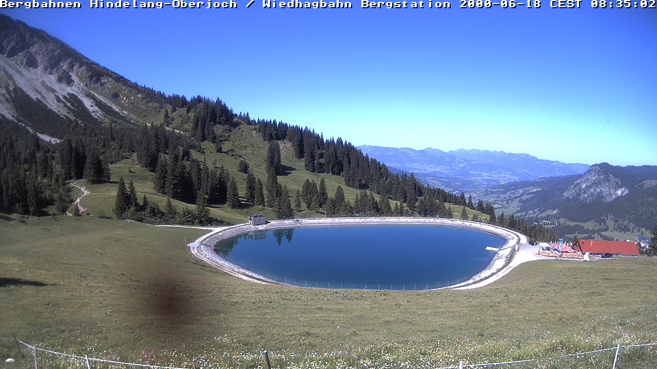 Archiv Foto Webcam Bad Hindelang - Bergstation Wiedhag Alpe