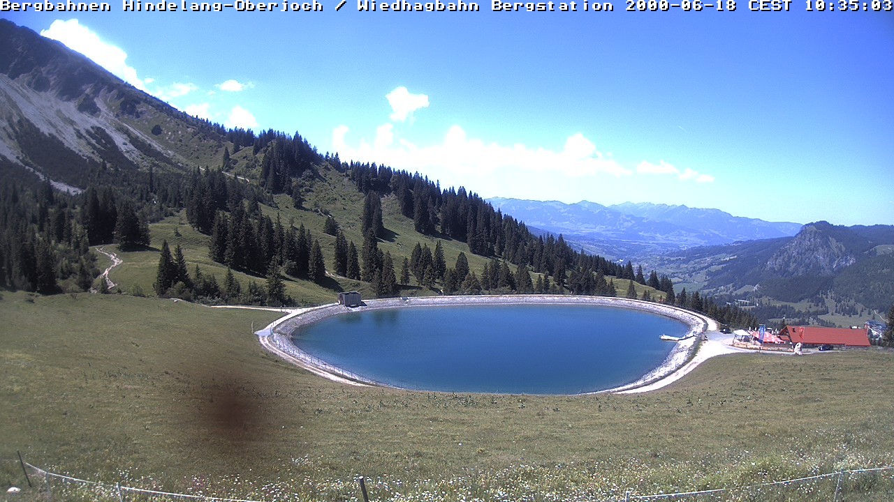 Archiv Foto Webcam Bad Hindelang - Bergstation Wiedhag Alpe