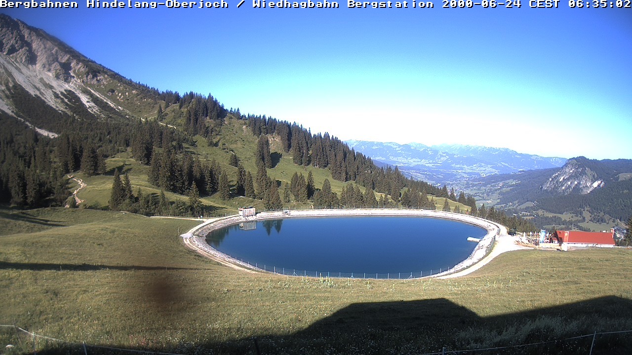 Archiv Foto Webcam Bad Hindelang - Bergstation Wiedhag Alpe