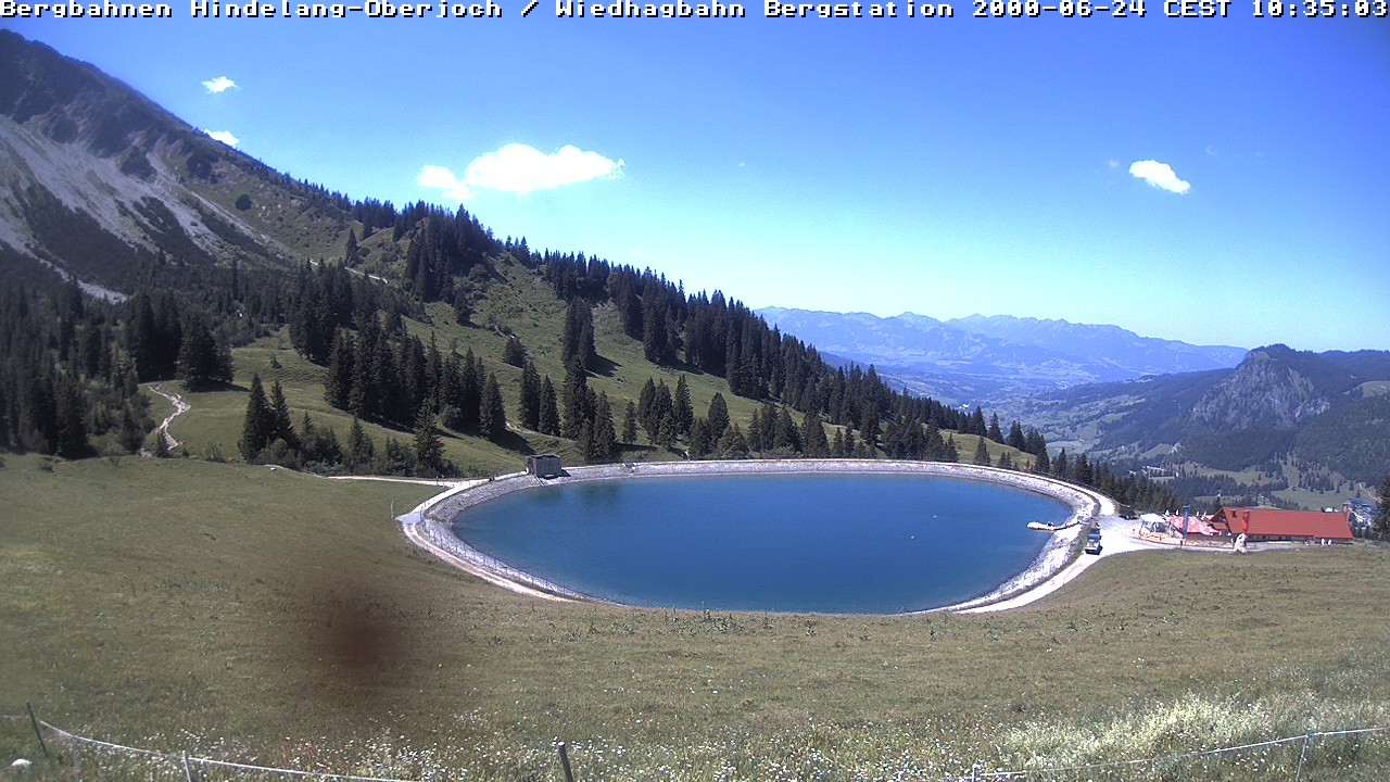 Archiv Foto Webcam Bad Hindelang - Bergstation Wiedhag Alpe