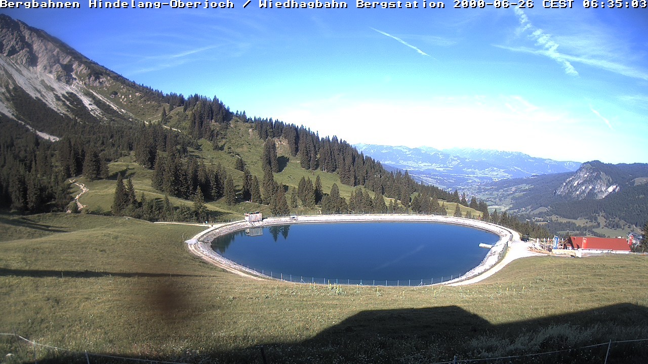 Archiv Foto Webcam Bad Hindelang - Bergstation Wiedhag Alpe