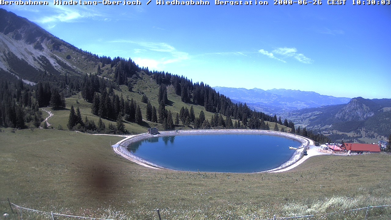 Archiv Foto Webcam Bad Hindelang - Bergstation Wiedhag Alpe