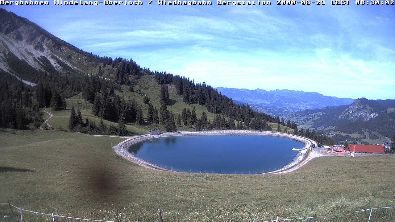 Archiv Foto Webcam Bad Hindelang - Bergstation Wiedhag Alpe
