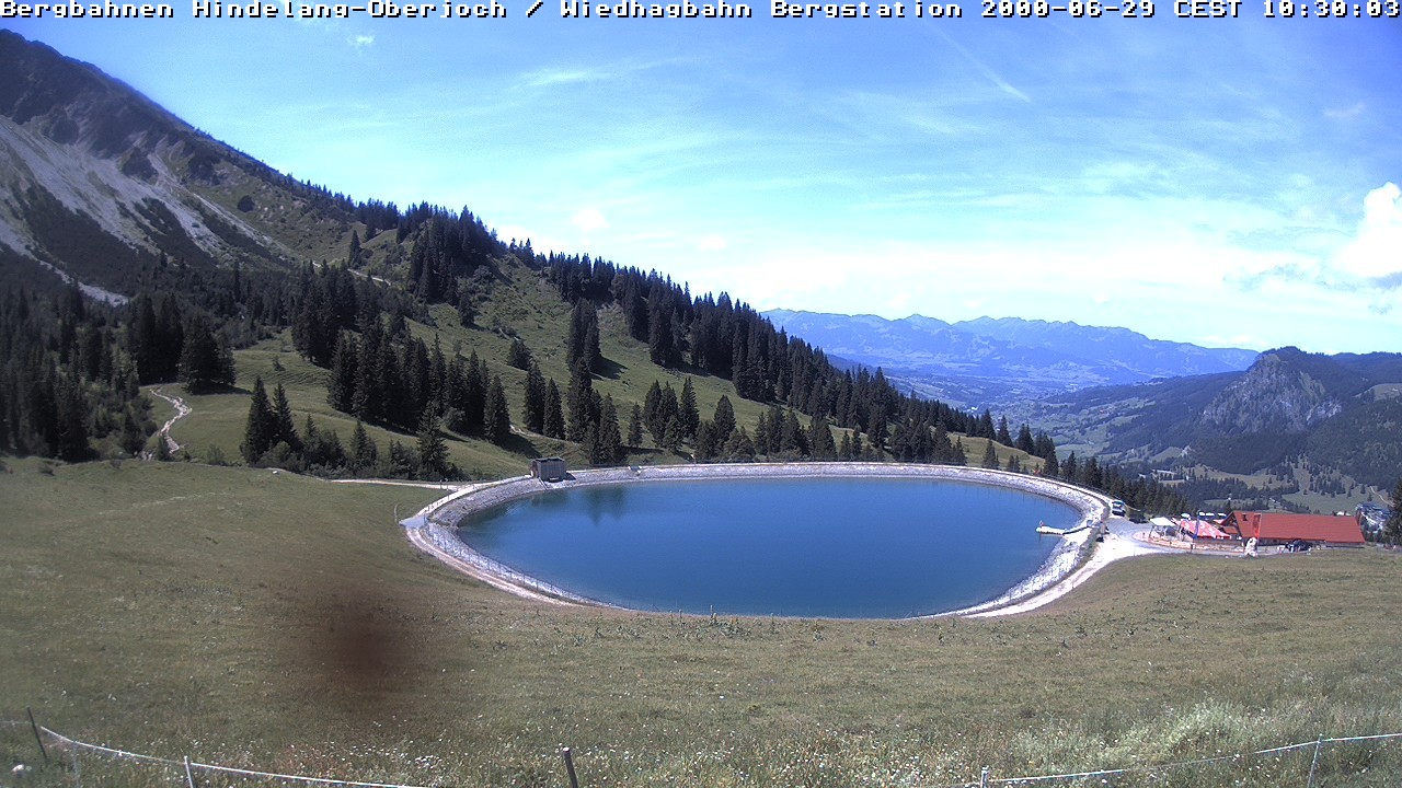 Archiv Foto Webcam Bad Hindelang - Bergstation Wiedhag Alpe