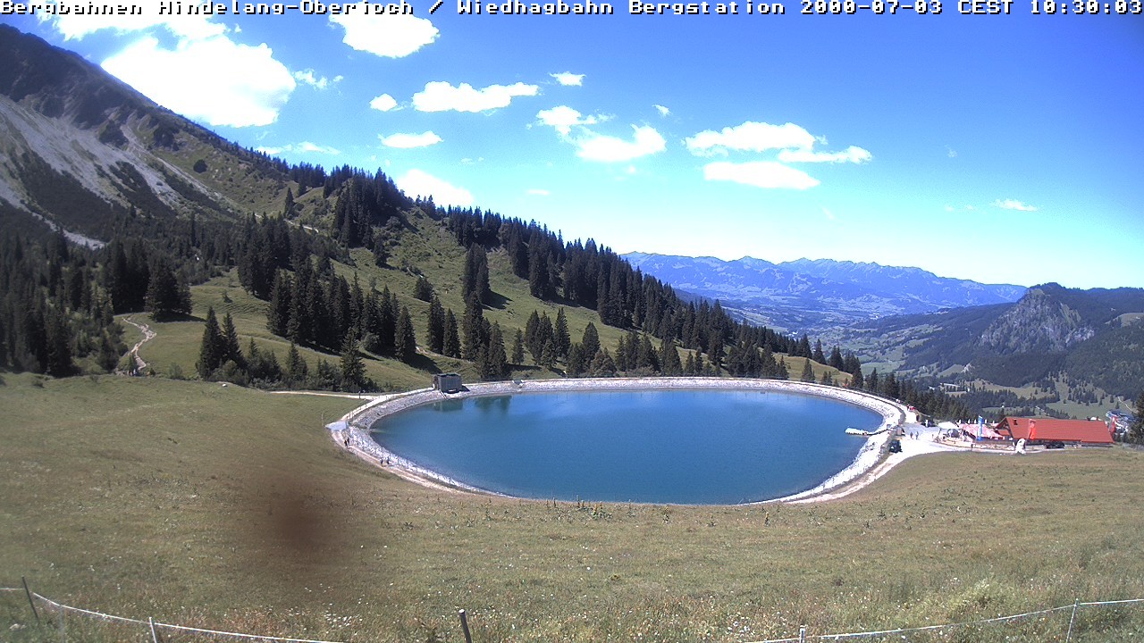 Archiv Foto Webcam Bad Hindelang - Bergstation Wiedhag Alpe