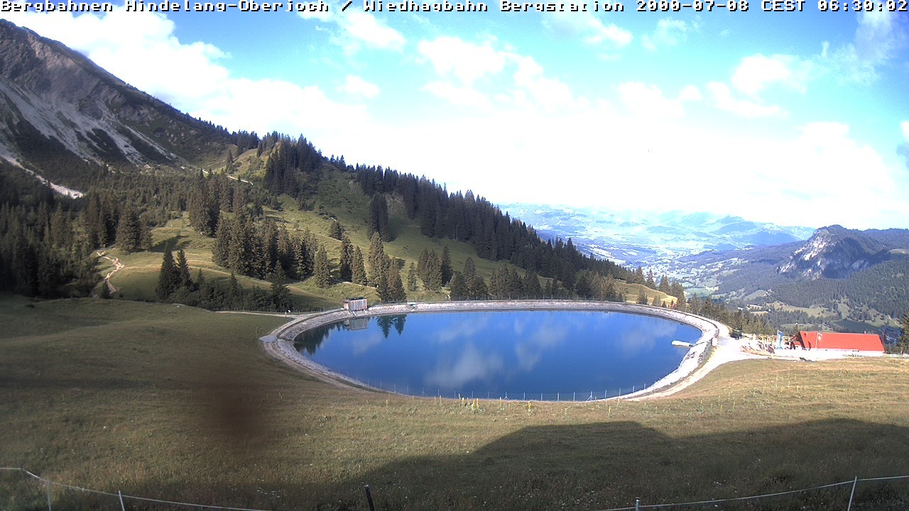 Archiv Foto Webcam Bad Hindelang - Bergstation Wiedhag Alpe