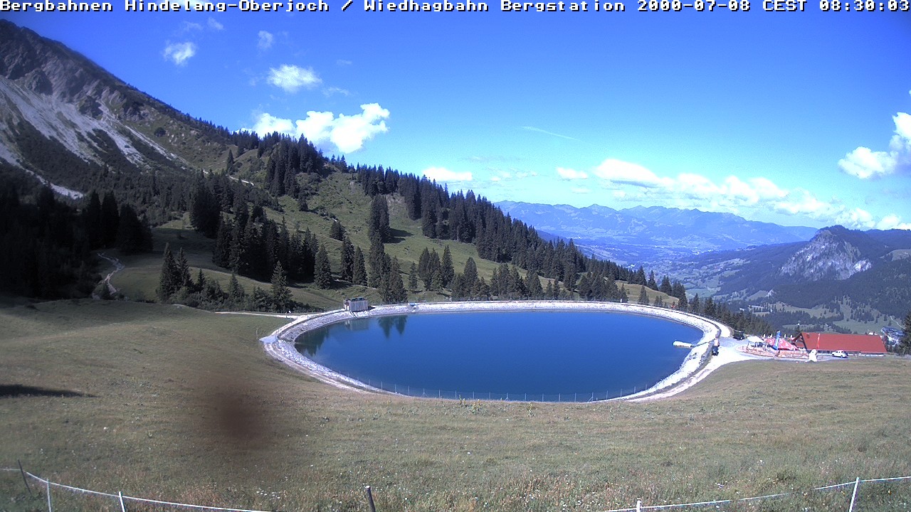 Archiv Foto Webcam Bad Hindelang - Bergstation Wiedhag Alpe